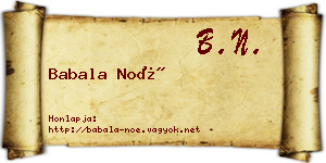 Babala Noé névjegykártya